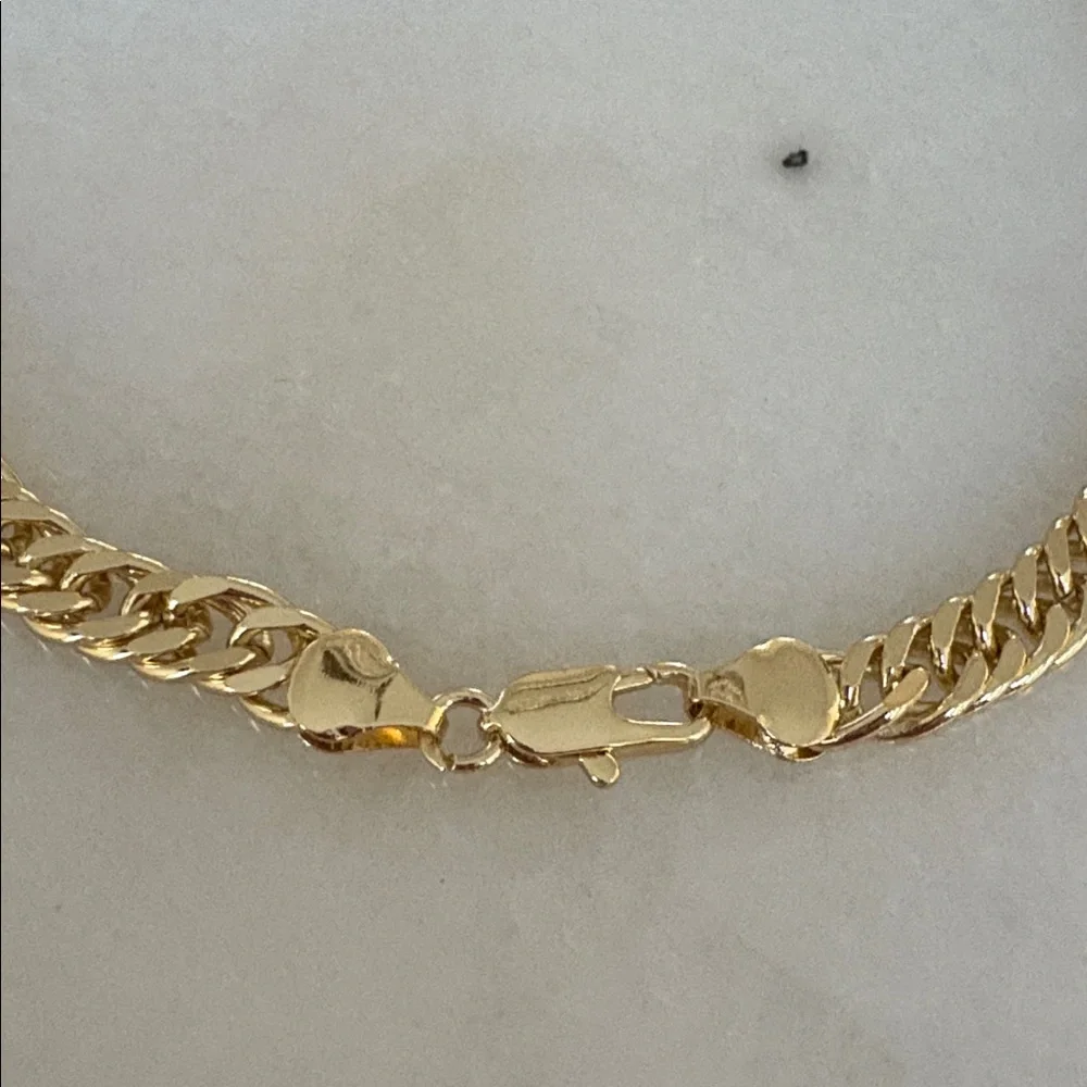 NEW  22” Miami Cuban link chain in 14k Gold over stainless steel #60
